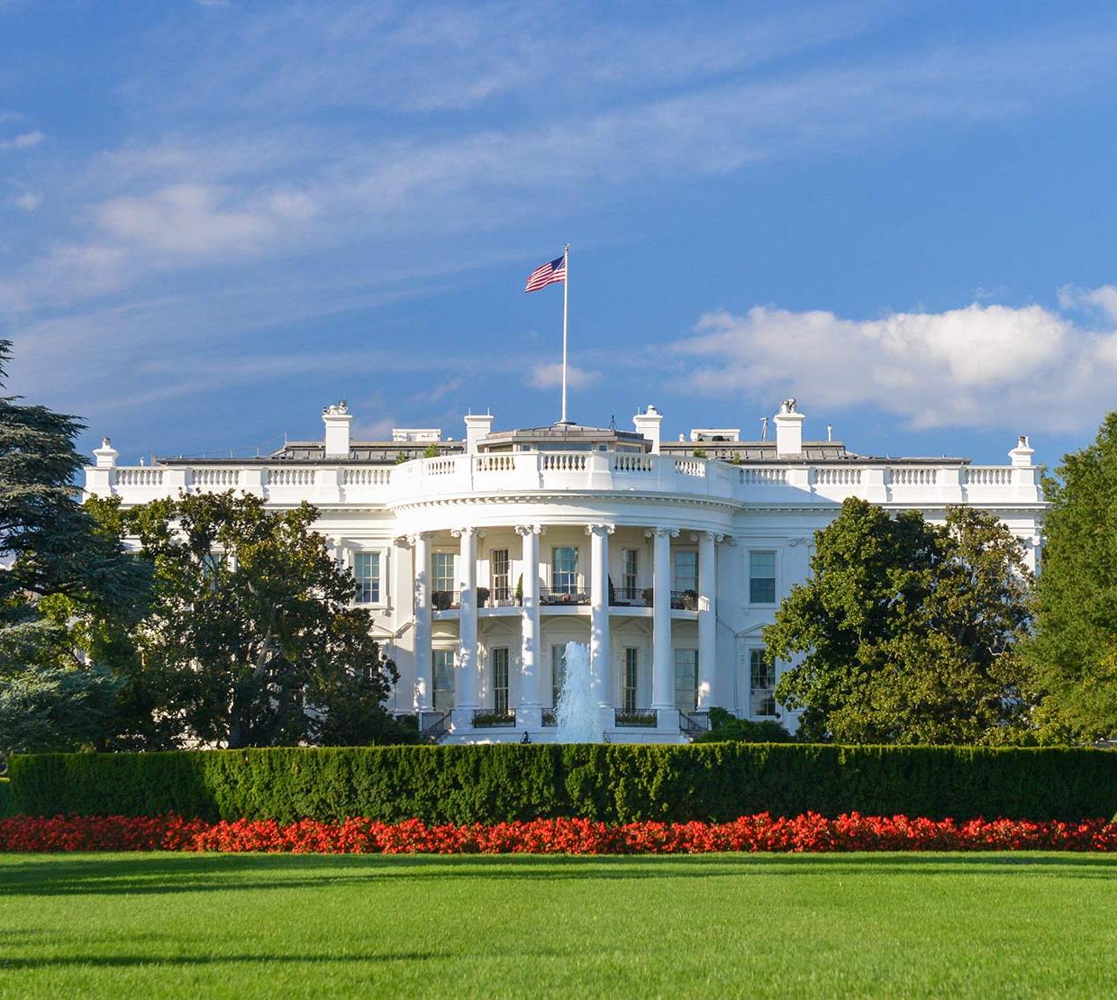 The White House entrance