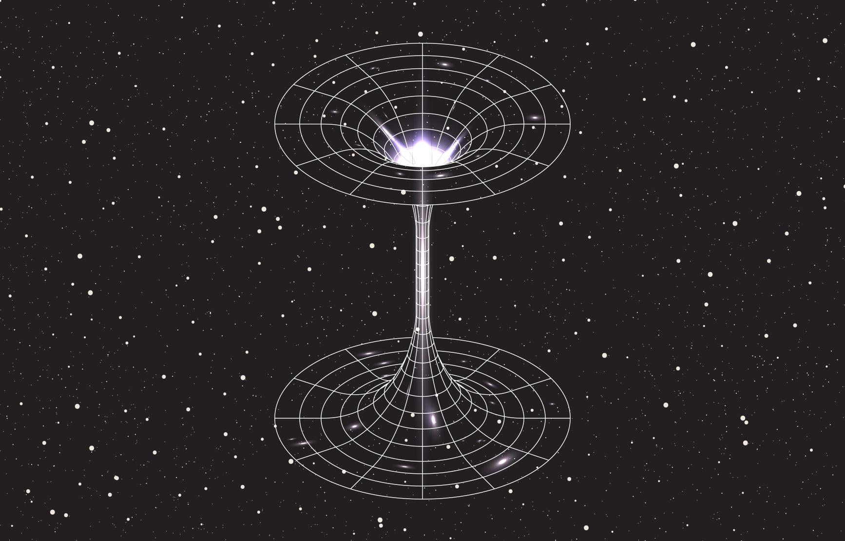 Illustration of a wormhole