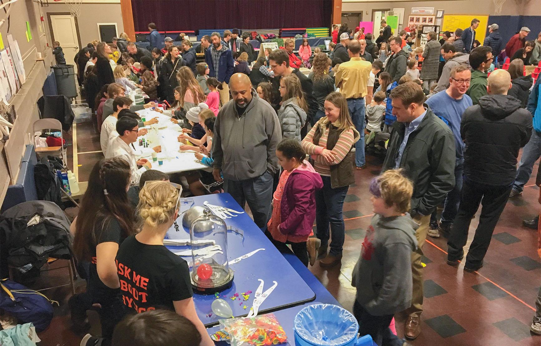 Science outreach event at a school
