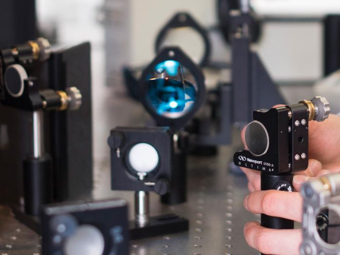 Optical equipment in Matt Graham's lab